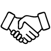 Piktogramm eines Händeschüttelns