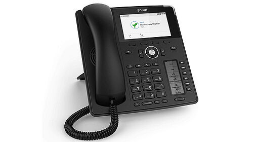 Es ist ein Telefon zu sehen, wie es von der überwiegenden Mehrzahl der Hiochschulangehörigen im Büro genutzt wird.