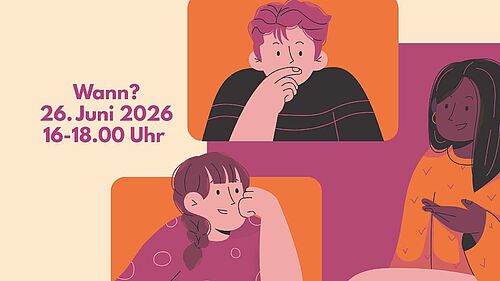 Drei gezeichnete personen, die zuhören und sprechen