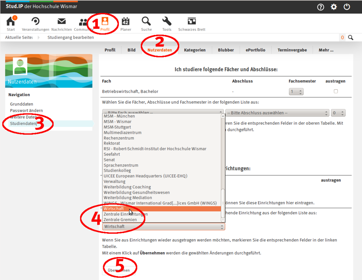 Stud.IP Hochschule Wismar